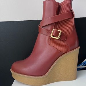 Chloé Wedge Red Boot